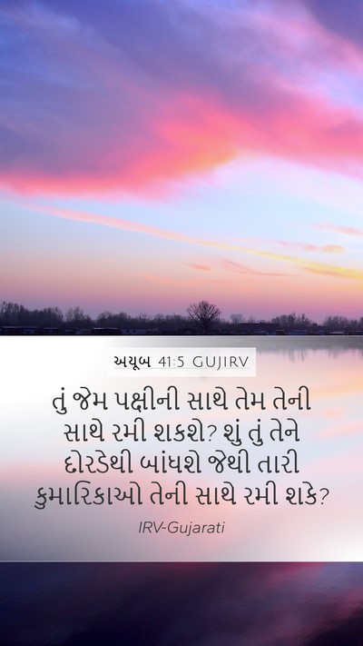 અયૂબ 41:5 GUJIRV Bible Verse Image