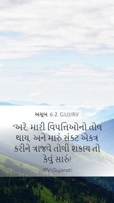 અયૂબ 6:2 GUJIRV Bible Verse Image