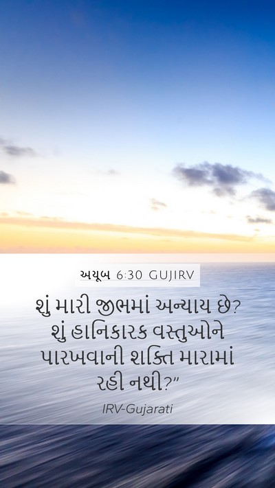અયૂબ 6:30 GUJIRV Bible Verse Image