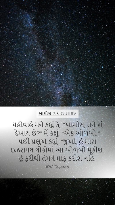 આમોસ 7:8 GUJIRV Bible Verse Image