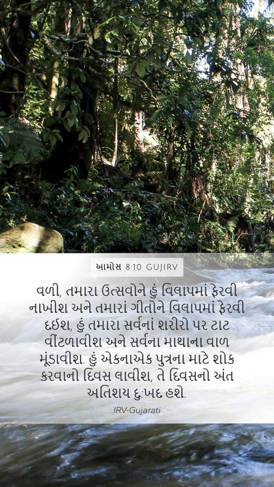 આમોસ 8:10 GUJIRV Bible Verse Image