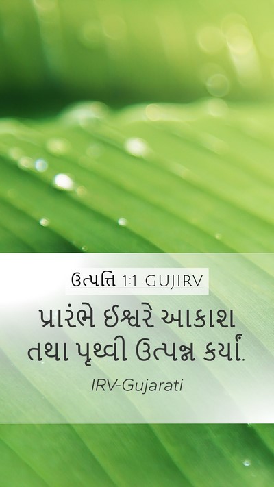 ઉત્પત્તિ 1:1 GUJIRV Bible Verse Image