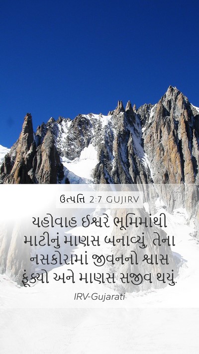 ઉત્પત્તિ 2:7 GUJIRV Bible Verse Image