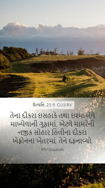 ઉત્પત્તિ 25:9 GUJIRV Bible Verse Image