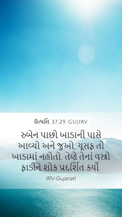 ઉત્પત્તિ 37:29 GUJIRV Bible Verse Image