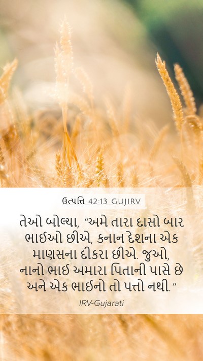 ઉત્પત્તિ 42:13 GUJIRV Bible Verse Image