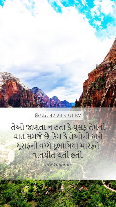 ઉત્પત્તિ 42:23 GUJIRV Bible Verse Image