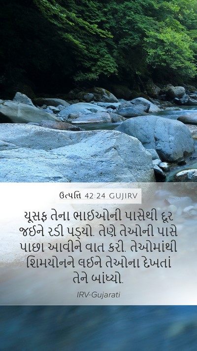ઉત્પત્તિ 42:24 GUJIRV Bible Verse Image
