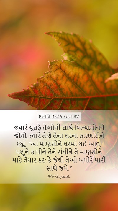 ઉત્પત્તિ 43:16 GUJIRV Bible Verse Image