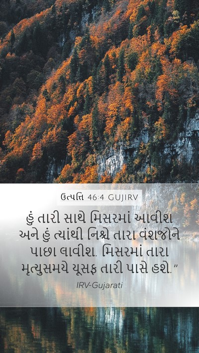 ઉત્પત્તિ 46:4 GUJIRV Bible Verse Image