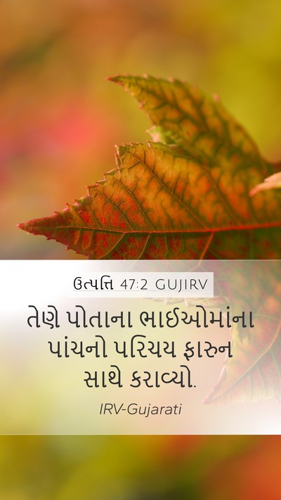 ઉત્પત્તિ 47:2 GUJIRV Mobile Phone Wallpaper - તેણે પોતાના - Mobile Bible Verse Wallpaper