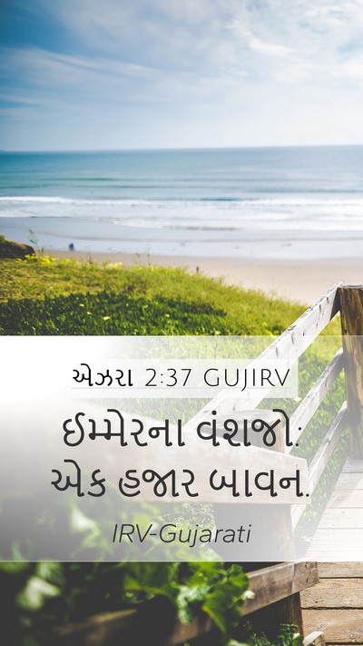 એઝરા 2:37 GUJIRV Mobile Phone Wallpaper - ઈમ્મેરના વંશજો: એક - Mobile Bible Verse Wallpaper