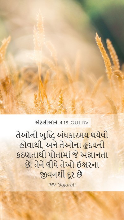 એફેસીઓને 4:18 GUJIRV Bible Verse Image