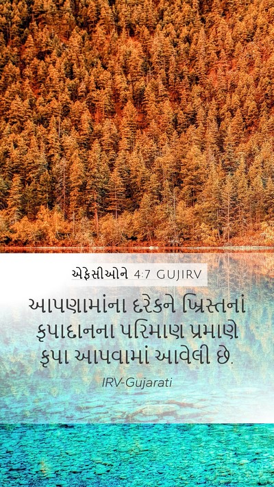 એફેસીઓને 4:7 GUJIRV Mobile Phone Wallpaper - આપણામાંના દરેકને - Mobile Bible Verse Wallpaper