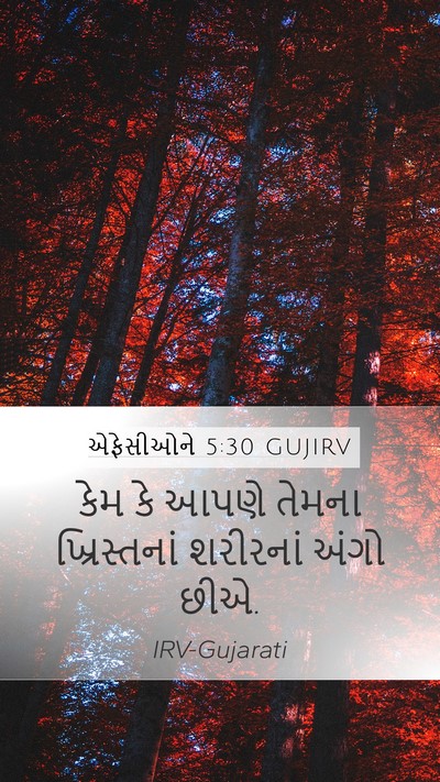 એફેસીઓને 5:30 GUJIRV Bible Verse Image