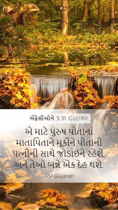 એફેસીઓને 5:31 GUJIRV Bible Verse Image