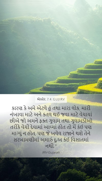 એસ્તેર 7:4 GUJIRV Bible Verse Image