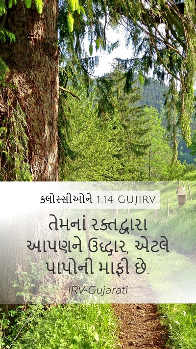 ક્લોસ્સીઓને 1:14 GUJIRV Bible Verse Image