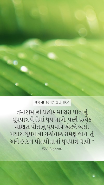ગણના 16:17 GUJIRV Bible Verse Image