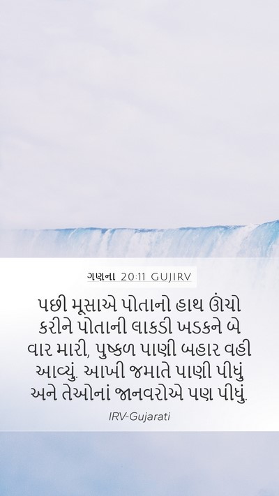 ગણના 20:11 GUJIRV Bible Verse Image