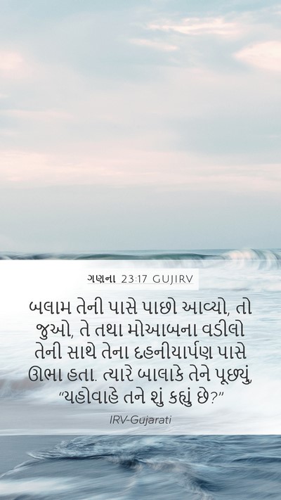 ગણના 23:17 GUJIRV Mobile Phone Wallpaper - બલામ તેની પાસે - Mobile Bible Verse Wallpaper