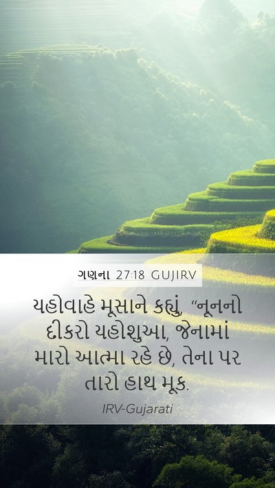 ગણના 27:18 GUJIRV Bible Verse Image