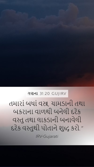 ગણના 31:20 GUJIRV Bible Verse Image