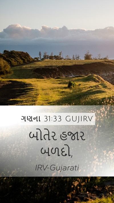 ગણના 31:33 GUJIRV Mobile Phone Wallpaper - બોતેર હજાર - Mobile Bible Verse Wallpaper