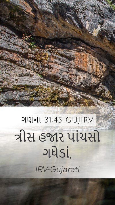 ગણના 31:45 GUJIRV Mobile Phone Wallpaper - ત્રીસ હજાર પાંચસો - Mobile Bible Verse Wallpaper