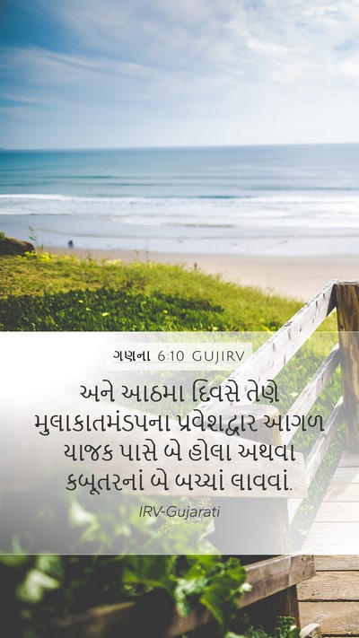 ગણના 6:10 GUJIRV Bible Verse Image