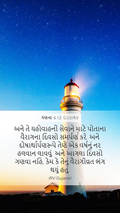 ગણના 6:12 GUJIRV Bible Verse Image