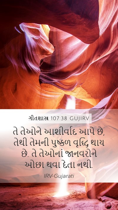 ગીતશાસ્ત્ર 107:38 GUJIRV Bible Verse Image