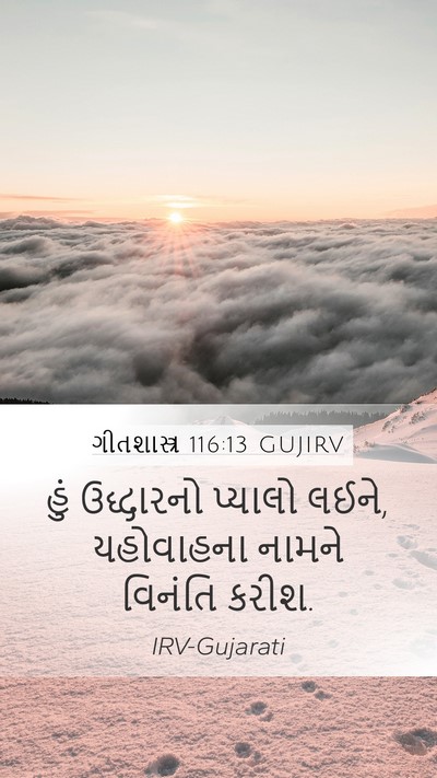 ગીતશાસ્ત્ર 116:13 GUJIRV Bible Verse Image