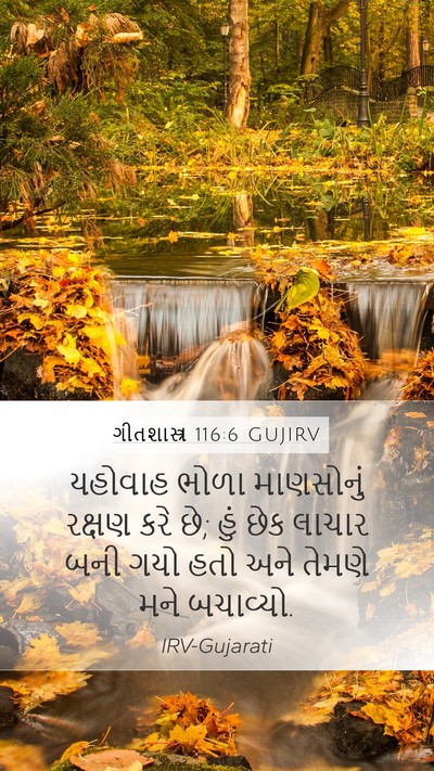 ગીતશાસ્ત્ર 116:6 GUJIRV Bible Verse Image