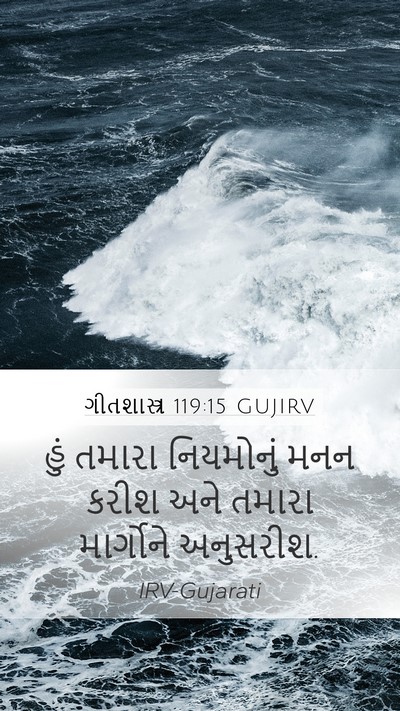 ગીતશાસ્ત્ર 119:15 GUJIRV Bible Verse Image