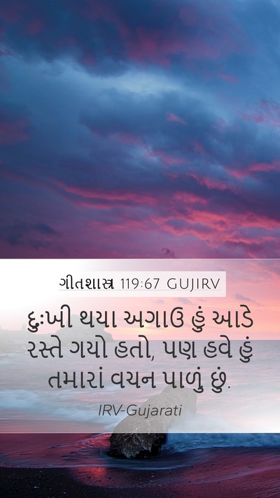 ગીતશાસ્ત્ર 119:67 GUJIRV Bible Verse Image