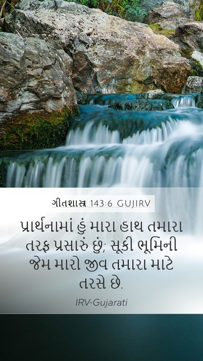 ગીતશાસ્ત્ર 143:6 GUJIRV Bible Verse Image