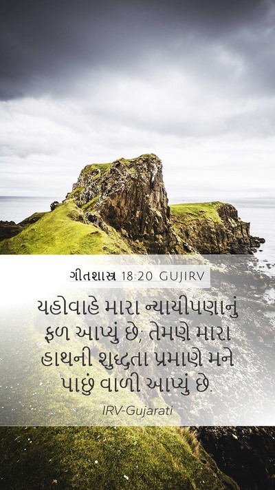 ગીતશાસ્ત્ર 18:20 GUJIRV Bible Verse Image