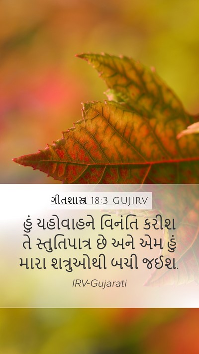 ગીતશાસ્ત્ર 18:3 GUJIRV Bible Verse Image