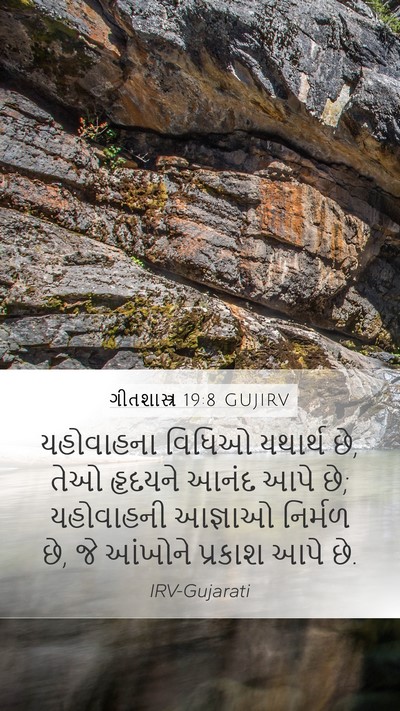 ગીતશાસ્ત્ર 19:8 GUJIRV Bible Verse Image