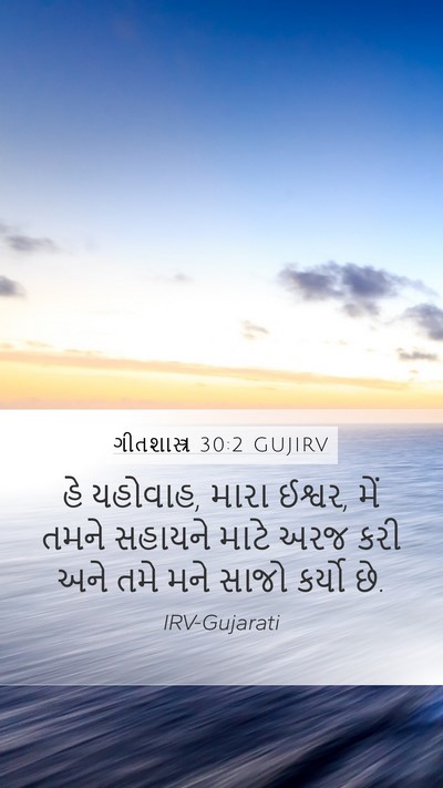 ગીતશાસ્ત્ર 30:2 GUJIRV Bible Verse Image