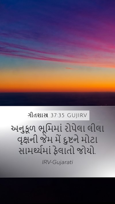 ગીતશાસ્ત્ર 37:35 GUJIRV Bible Verse Image