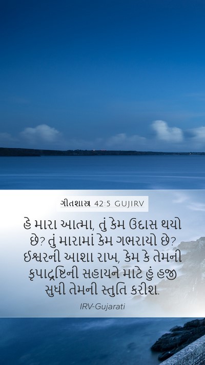 ગીતશાસ્ત્ર 42:5 GUJIRV Bible Verse Image