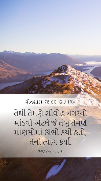 ગીતશાસ્ત્ર 78:60 GUJIRV Bible Verse Image