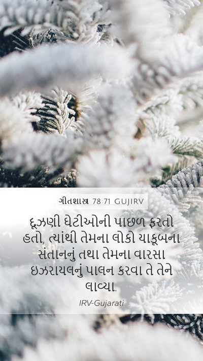 ગીતશાસ્ત્ર 78:71 GUJIRV Bible Verse Image