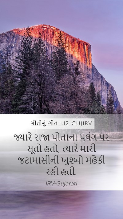 ગીતોનું ગીત 1:12 GUJIRV Bible Verse Image