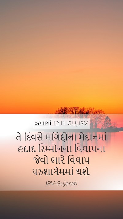 ઝખાર્યા 12:11 GUJIRV Mobile Phone Wallpaper - તે દિવસે - Mobile Bible Verse Wallpaper