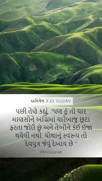 દાનિયેલ 3:25 GUJIRV Bible Verse Image