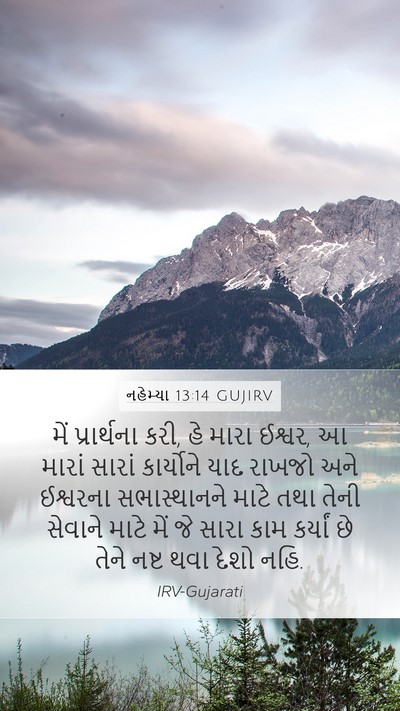 નહેમ્યા 13:14 GUJIRV Bible Verse Image