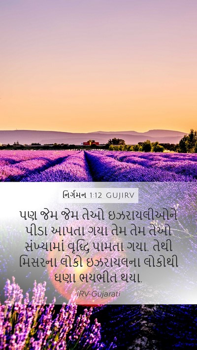 નિર્ગમન 1:12 GUJIRV Bible Verse Image